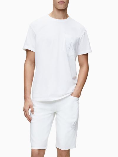 Calvin Klein Ruhák HU762902 | Calvin Klein Organic Cotton Pocket Férfi Póló Világos Fehér